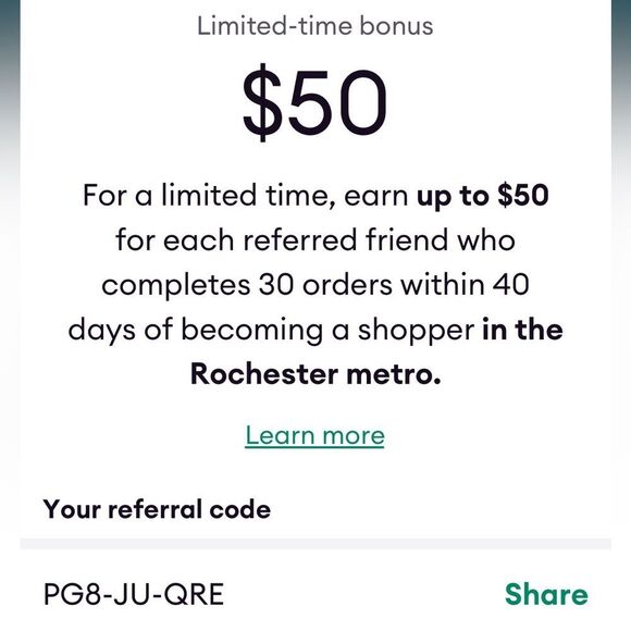 Here’s my referral code for those who are looking to rake in an extra 💰 - Picture 2 of 3